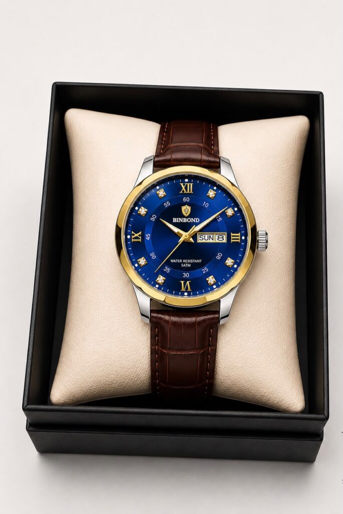 BINBOND B4121 Luxury Men’s Watch > Blue colour